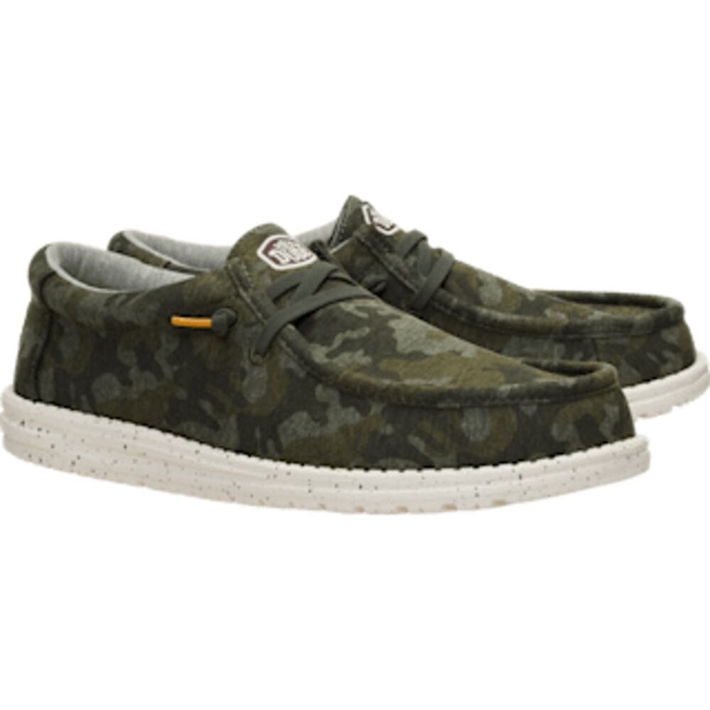 NWT Hey Dude Shoes Wally Stretch Jersey Camo Size 12